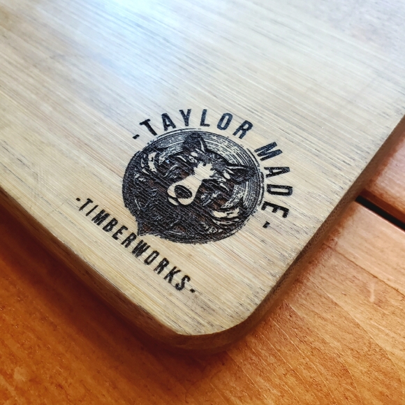 Hummingbird Artisan Floral🌸 Hand Crafted✋ Bamboo Cutting/Serving Paddle - Picture 4 of 5